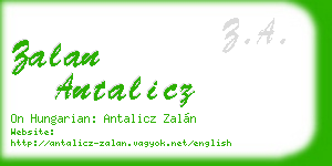 zalan antalicz business card